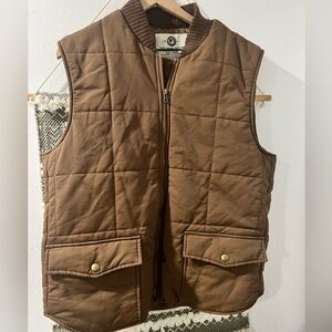 Lucky Brand Quilted Puffer Men's Brown  size XL vintage